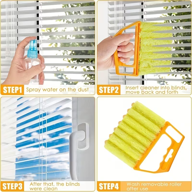 1 Washable Window Cleaning Brush - Made of Microfiber Material