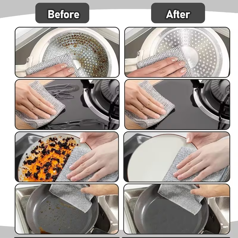 100-piece multi-purpose dishcloth, mesh scraping dish towel