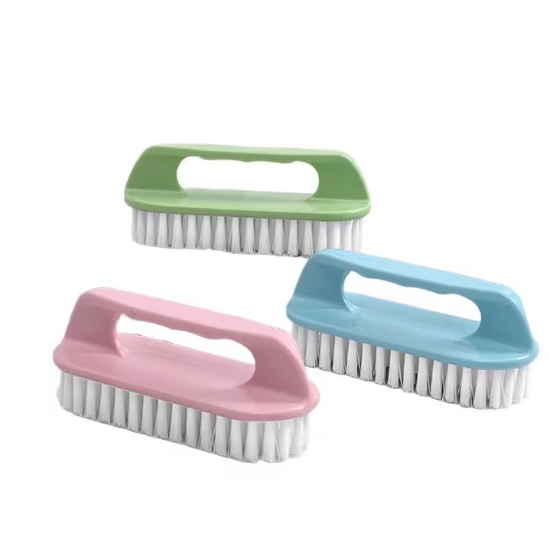 3-Pack Plastic Laundry Brushes - No Charging Required