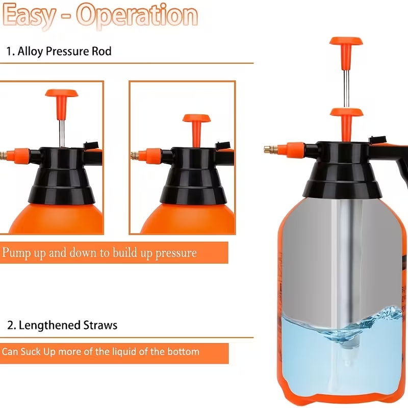 67.63 oz High-Pressure Plastic Garden Sprayer | Adjustable Nozzle