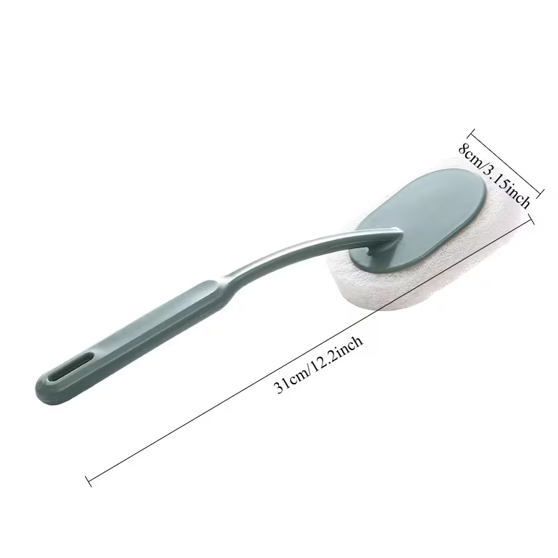 Long-handled sponge brush with an extended handle for deep cleaning.