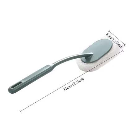 Long-handled sponge brush with an extended handle for deep cleaning.