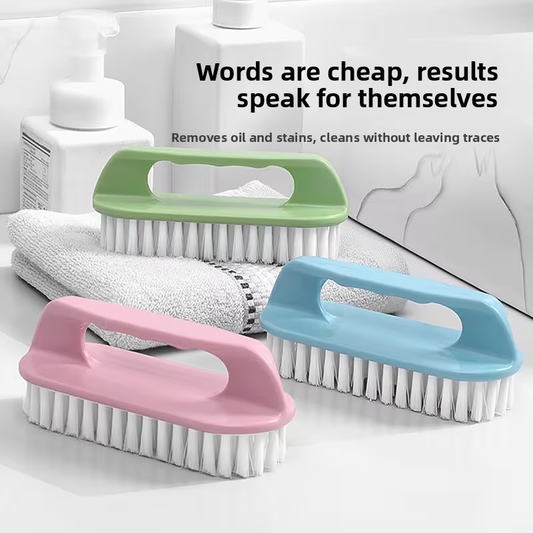 3-Pack Plastic Laundry Brushes - No Charging Required