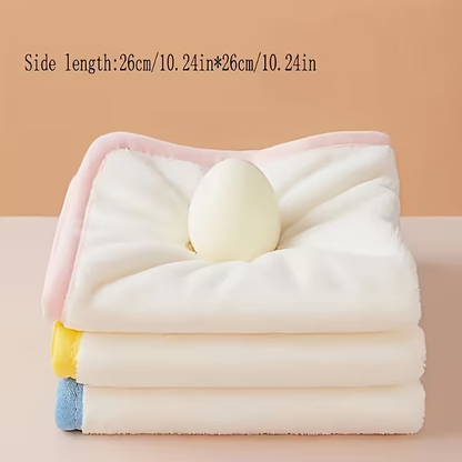 A set of 5 ultra-soft coral fleece towels