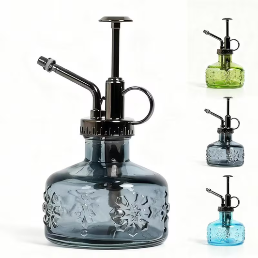 6.09 oz glass watering can with handheld sprayer