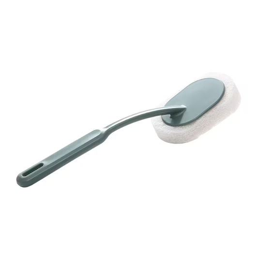 Long-handled sponge brush with an extended handle for deep cleaning.