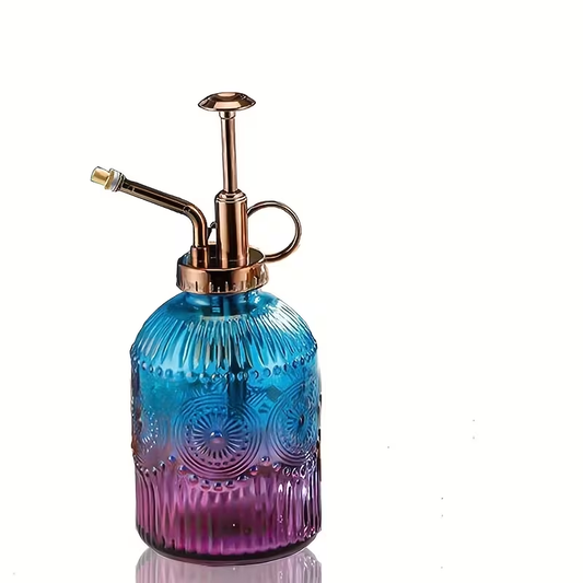 1 Vintage Bronze Air Sprayer - Manual Pump System, Glass Material