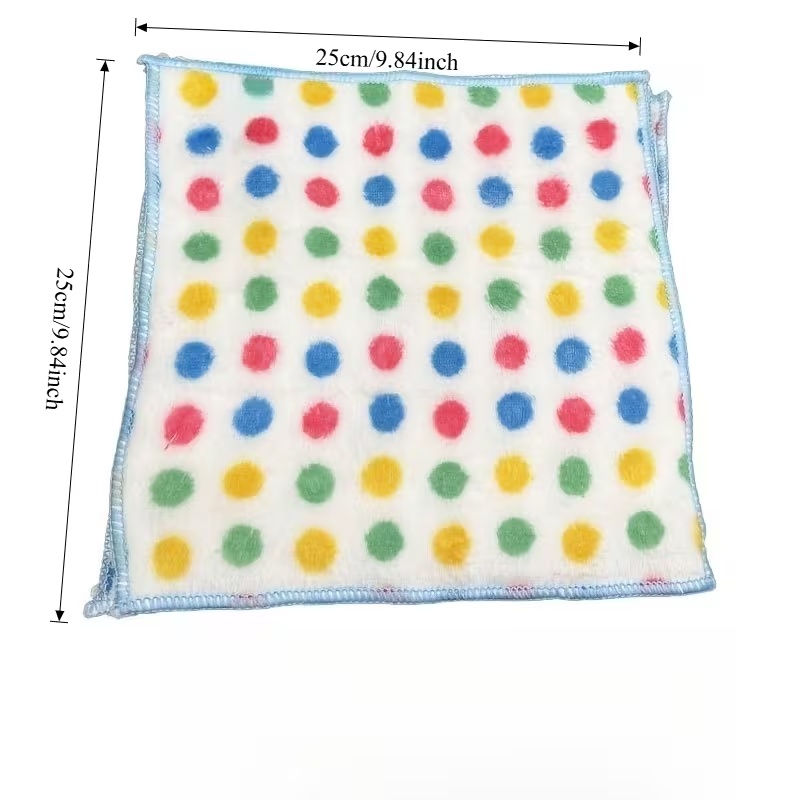 50-piece pack of polka dot coral microfiber fabric | Non-greasy, lint-free