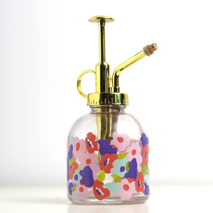 1 Heavy-duty glass watering can with spray and pressure relief valve - handheld sprayer