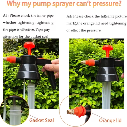 67.63 oz High-Pressure Plastic Garden Sprayer | Adjustable Nozzle
