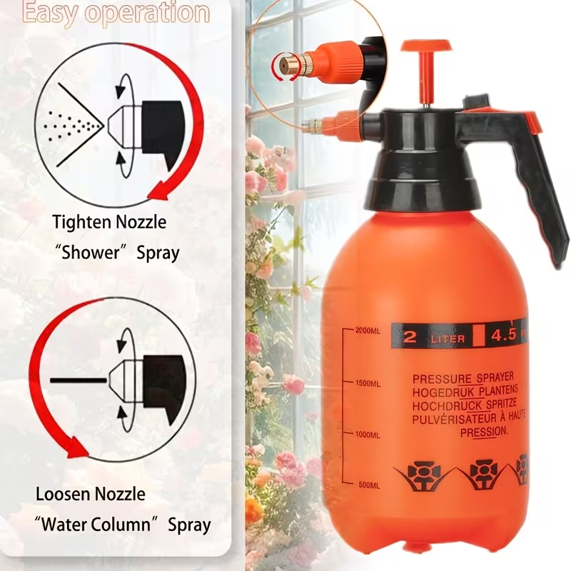 67.63 oz High-Pressure Plastic Garden Sprayer | Adjustable Nozzle