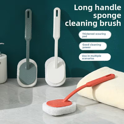 Long-handled sponge brush with an extended handle for deep cleaning.