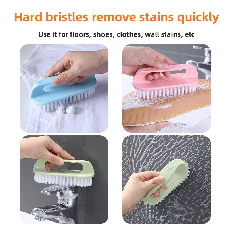 3-Pack Plastic Laundry Brushes - No Charging Required