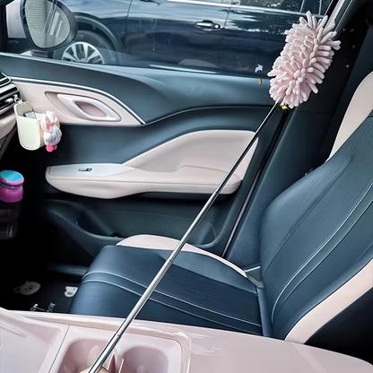 Two-piece set - Flexible and adjustable mini car dust brush - Made of polyester fiber