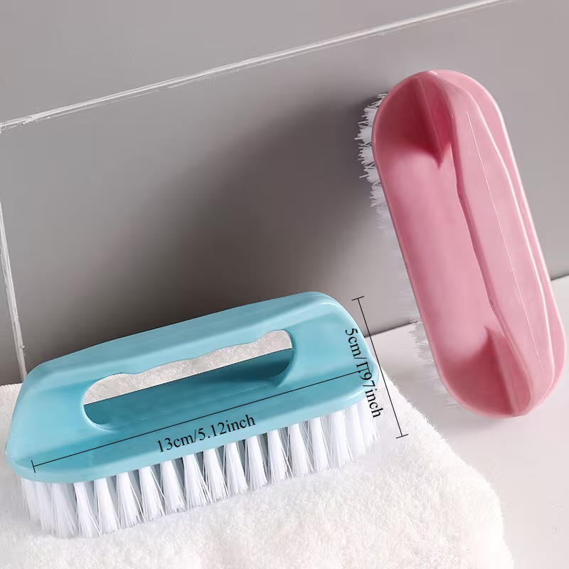 3-Pack Plastic Laundry Brushes - No Charging Required