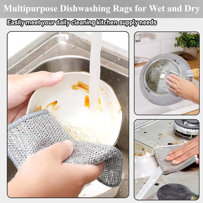 100-piece multi-purpose dishcloth, mesh scraping dish towel