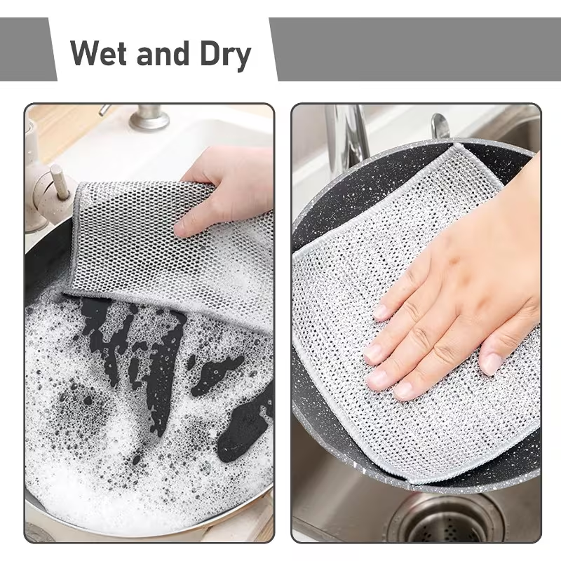 100-piece multi-purpose dishcloth, mesh scraping dish towel