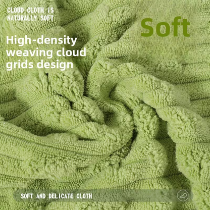 A set of 5 thickened microfiber cleaning cloths, highly absorbent, soft to the touch, and versatile.